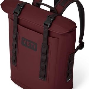 YETI Burgundy Roll-Top Backpack